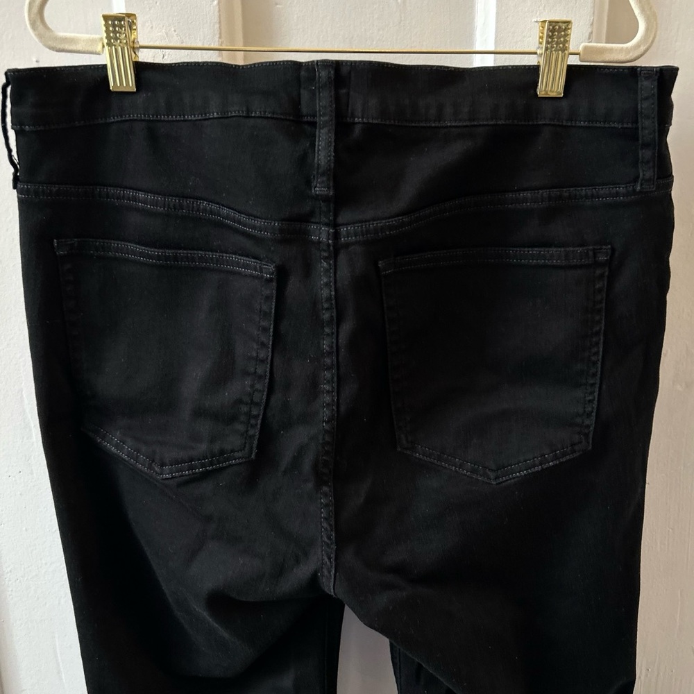 J. Crew 9” Billie Black Denim Demi Boot Crop Jeans Size 33 Cropped Kicked Leg - Picture 6 of 11